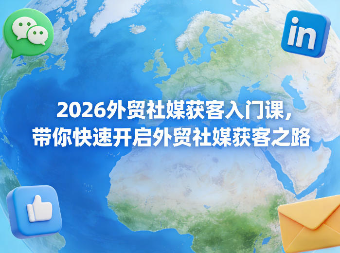 2026外贸社媒获客入门课,带你快速开启外贸社媒获客之路-网赚36计