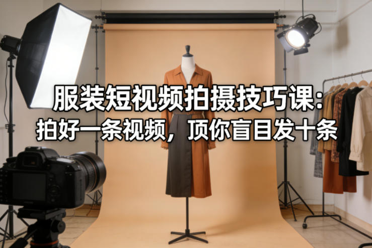 服装短视频拍摄技巧课：拍好一条视频，顶你盲目发十条-网赚36计