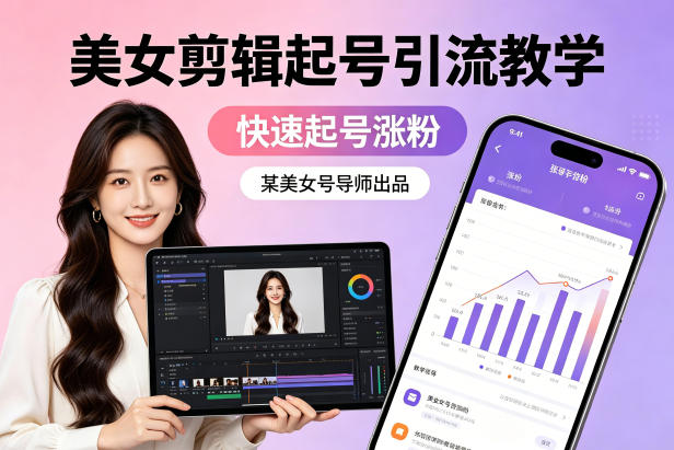 某美女号导师出品：美女剪辑起号引流教学，快速起号涨粉-网赚36计