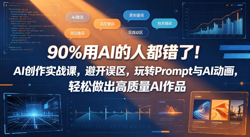 90%用AI的人都错了！AI创作实战课，避开误区，玩转Prompt与AI动画，轻松做出高质量AI作品-网赚36计