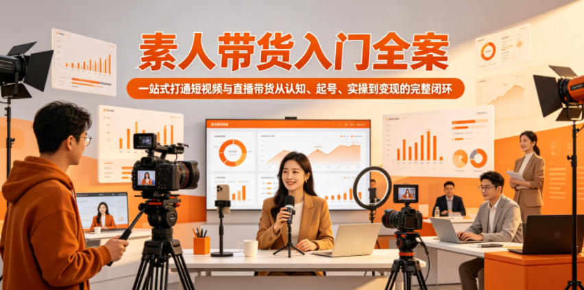 素人带货入门全案，一站式打通短视频与直播带货从认知、起号、实操到变现的完整闭环-网赚36计