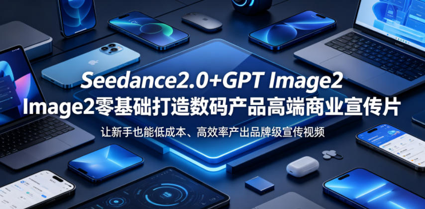 Seedance2.0+GPT Image2零基础打造数码产品高端商业宣传片，让新手也能低成本、高效率产出品牌级宣传视频-网赚36计