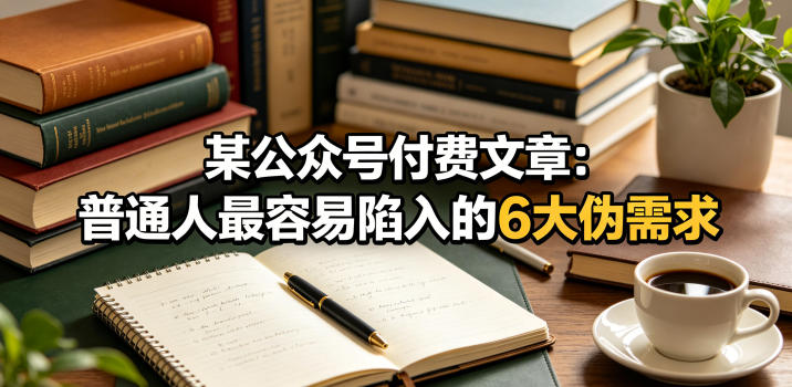 某公众号付费文章：普通人最容易陷入的6大伪需求-网赚36计