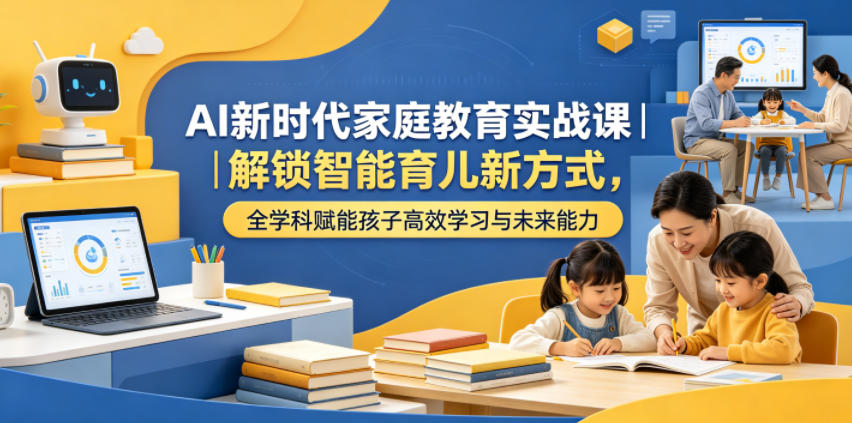 AI新时代家庭教育实战课｜解锁智能育儿新方式，全学科赋能孩子高效学习与未来能力-网赚36计