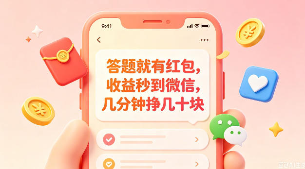 答题就有红包,收益秒到微信,几分钟挣几十块,学生党上班族宝妈都可以玩【揭秘】-网赚36计