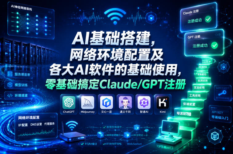 AI基础搭建,网络环境配置及各大AI软件的基础使用,零基础搞定Claude/GPT注册-网赚36计