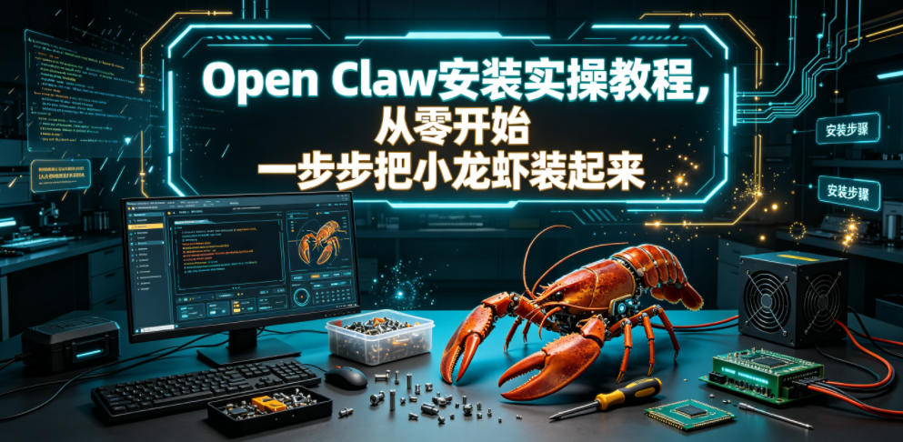 Open Claw安装实操教程，从零开始一步步一步步把小龙虾装起来-网赚36计