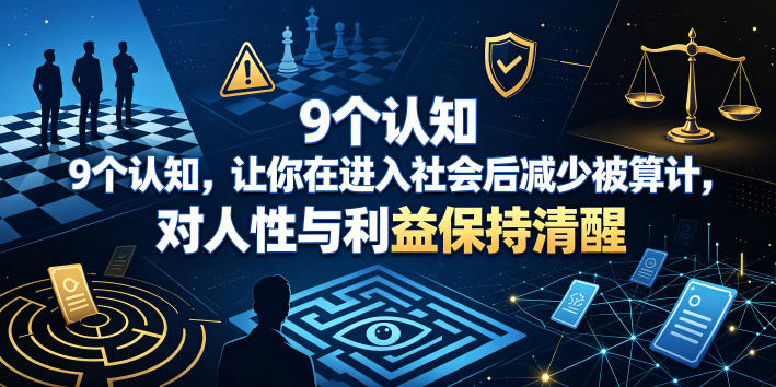 付费文章：9个认知，让你在进入社会后减少被算计，对人性与利益保持清醒-网赚36计