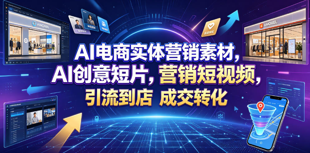 AI电商实体营销素材，AI创意短片，高效打造营销短视频，轻松引流到店，稳定提升门店客流与成交转化-网赚36计
