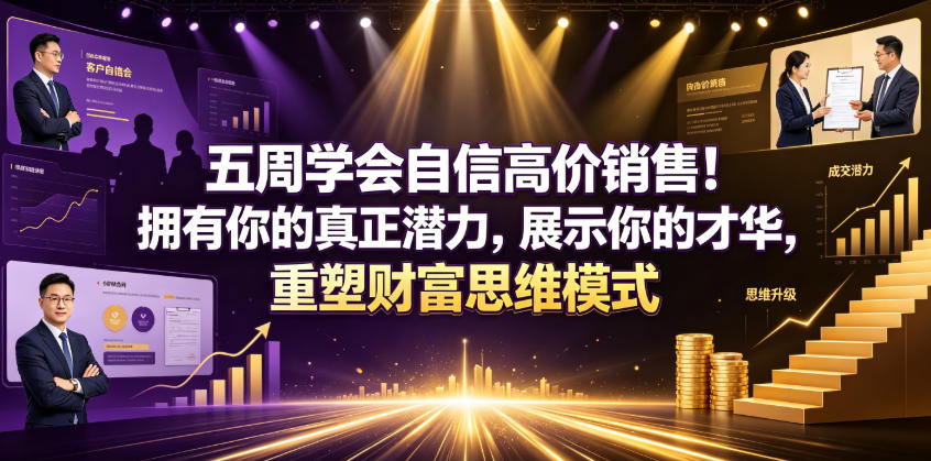五周学会自信高价销售！拥有你的真正潜力，展示你的才华，重塑财富思维模式【原创双语字幕】-网赚36计