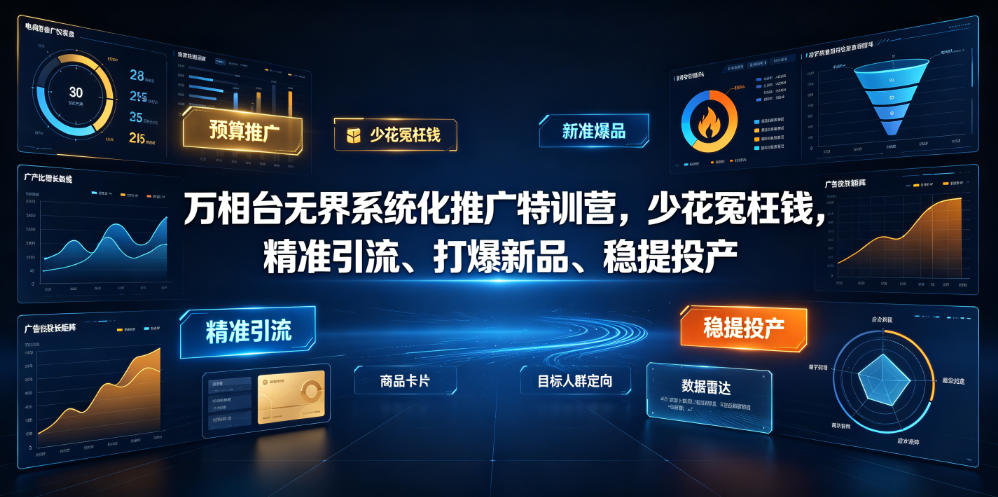 万相台无界系统化推广特训营VI0.0,少花冤枉钱,精准引流、打爆新品、稳提投产(全程录音+字幕)-网赚36计