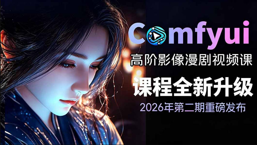 2026新版ComfyUI漫剧动画全流程实战课，0基础入门到进阶全流程动态漫，轻松实现流量变现-网赚36计