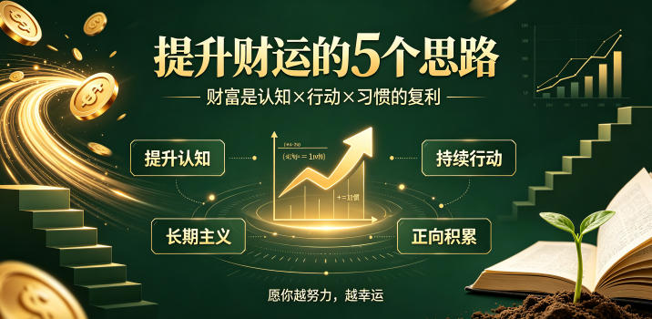付费文章:提升财运的5个思路——财富是认知x行动x习惯的复利,愿你越努力,越幸运-网赚36计