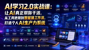 AI学习2.0实战课：让AI真正帮你干活，从工具使用到智能体工作流，打造个人AI生产力系统-网赚36计