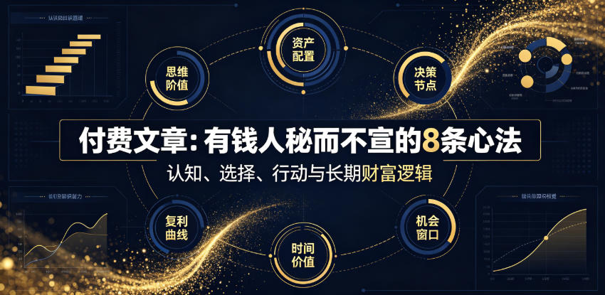 付费文章:有钱人秘而不宣的8条心法-网赚36计