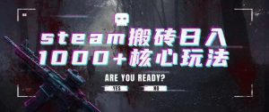 steam搬砖项目,一周只需1-2小时,轻松月入过万,上不封顶【揭秘】-网赚36计