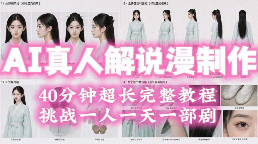 2026年AI真人解说漫剧自动批量化制作教程，40分钟超长完整，自动批量化制作，挑战一人一天一部剧！-网赚36计