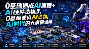 0基础速成AI编程+AI硬件造物课，0基础速成AI造物，AI时代的大满贯课程-网赚36计