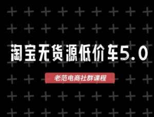 淘宝无货源价车5.0，​2026最新VIP淘宝无货源课程，1688代发，蓝海选品，零成本创业首选（更新26年8月3日）-网赚36计