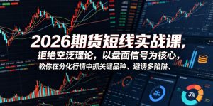 2026期货短线实战课，拒绝空泛理论，以盘面信号为核心，教你在分化行情中抓关键品种、避诱多陷阱（更新0711）-网赚36计