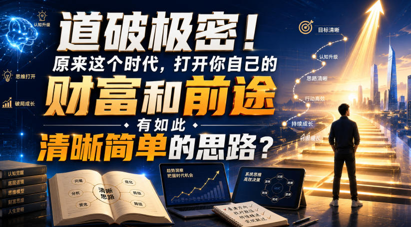 公众号灏泽异谈付费文：道破极密！原来这个时代，打开你自己的财富和前途，有如此清晰简单的思路？！-网赚36计