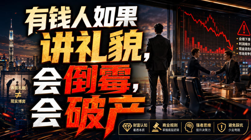 付费文章：有钱人如果讲礼貌，会倒霉，会破产-网赚36计