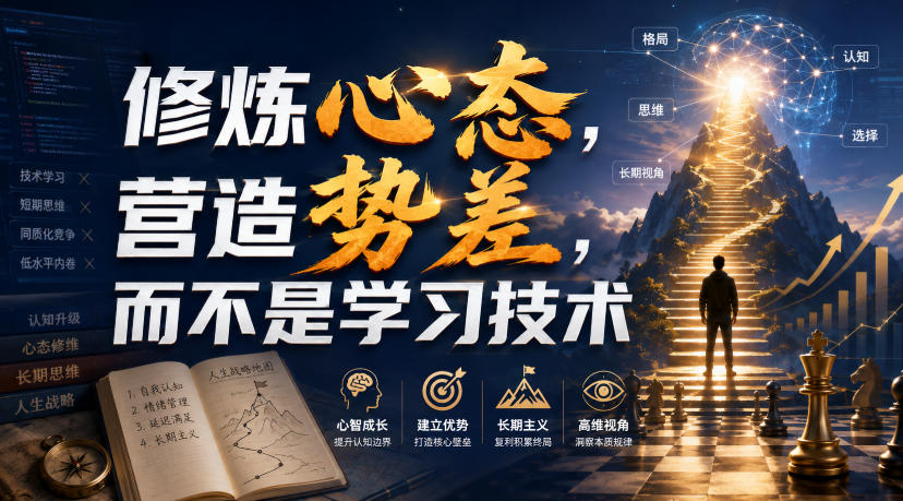 付费文章：修炼心态，营造势差，而不是学习技术-网赚36计