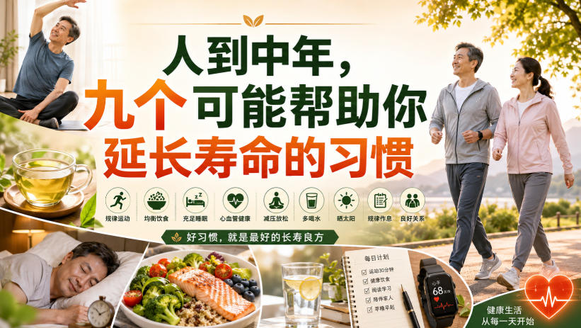 付费文章：人到中年，九个可能帮助你延长寿命的习惯-网赚36计