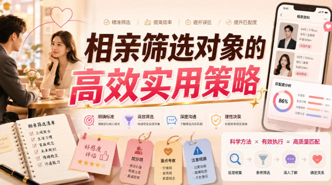 付费文章:相亲筛选对象的高效实用策略-网赚36计
