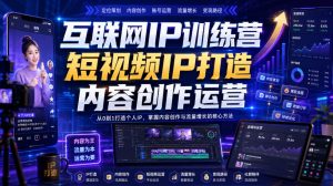 互联网IP训练营，短视频IP打造，内容创作运营-网赚36计