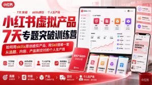 小红书虚拟产品7天专题突破训练营，如何用skills原创虚拟产品，用Skil搭建一套从选题、内容、产品到交付的个人生产线-网赚36计