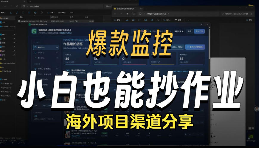 抖音爆款数据监控工具_海外网盘拉新渠道-网赚36计