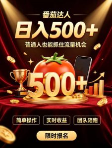 番茄达人日入500+？普通人也能参与？做番茄达人真的可行？零门槛番茄推文，新手也能上手做达人【揭秘】-网赚36计