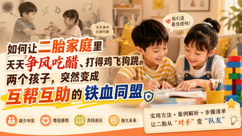 付费文章:如何让二胎家庭里天天争风吃醋、打得鸡飞狗跳的两个孩子,突然变成互帮互助的铁血同盟?-网赚36计
