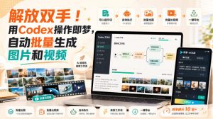 解放双手！用Codex操作即梦，自动批量生成图片和视频-网赚36计