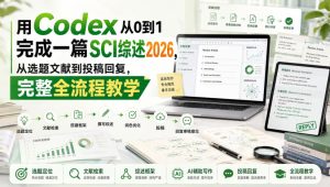 用Codex从0到1完成一篇SCI综述2026，从选题文献到投稿回复，完整全流程教学-网赚36计