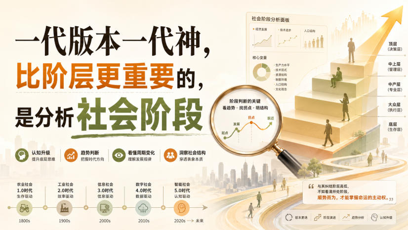 付费文章：一代版本一代神，比阶层更重要的，是分析社会阶段-网赚36计