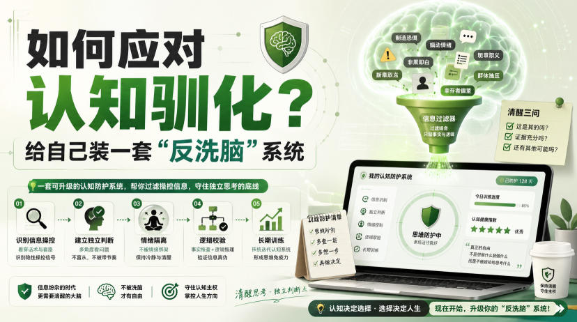 付费文章：如何应对认知驯化？给自己装一套“反洗脑”系统-网赚36计