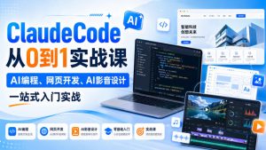 ClaudeCode从0到1实战课，AI编程、网页开发、AI影音设计一站式入门实战-网赚36计