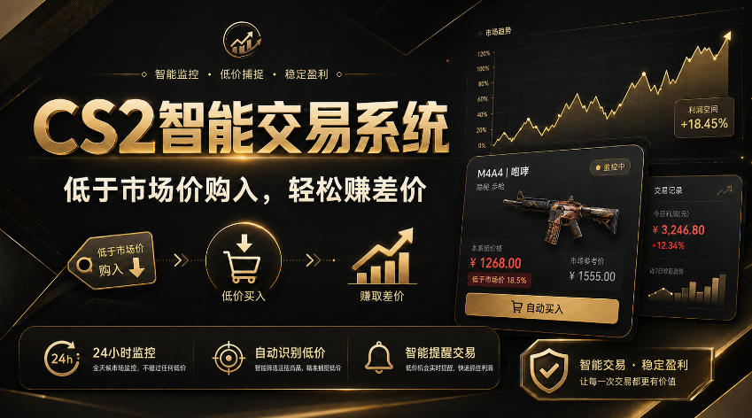 CS2智能交易系统，轻松賺差价|自动运行，无需自己挂G|数据支持任何形式验证【揭秘】-网赚36计