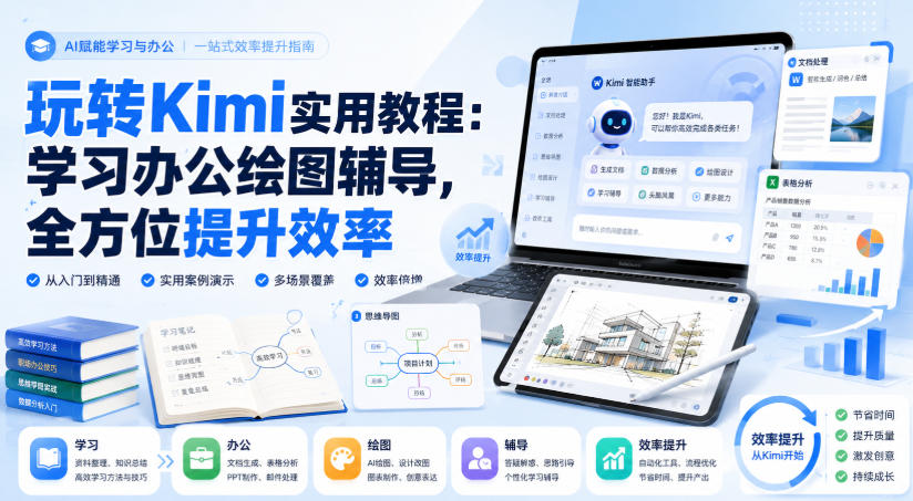 玩转Kimi实用教程:学习办公绘图辅导,全方位提升效率-网赚36计