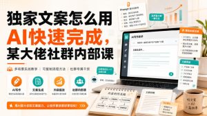 独家文案怎么用AI快速完成，某大佬社群内部课-网赚36计