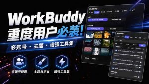 WorkBuddy重度用户必装！多账号·主题·增强工具集，零侵入、零重签名，WorkDaddy-网赚36计