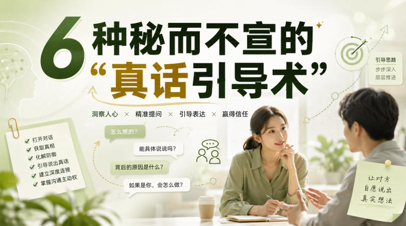 付费文章:6种秘而不宣的“真话引导术”-网赚36计