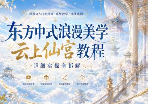 东方中式浪漫美学云上仙宫教程，详细实操全拆解-网赚36计
