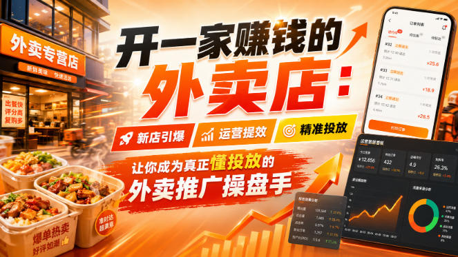 开一家賺钱的外卖店：新店引爆·运营提效·精准投放，让你成为真正懂投放的外卖推广操盘手-网赚36计