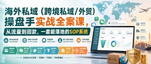 海外私域（跨境私域/外贸）操盘手实战全案课，从流量到回款，一套能落地的SOP系统-网赚36计