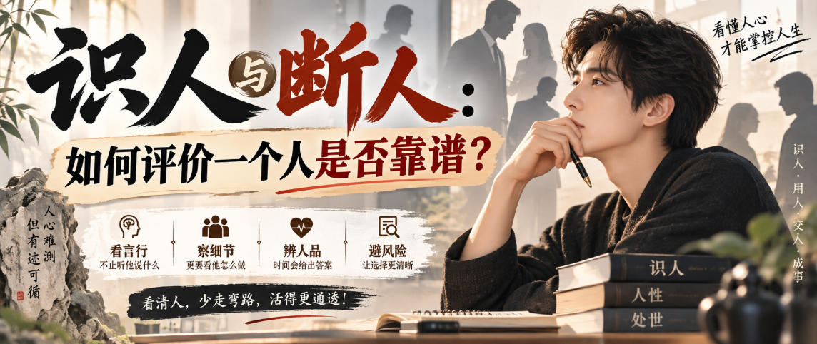 付费文章：识人与断人：如何评价一个人是否靠谱？-网赚36计