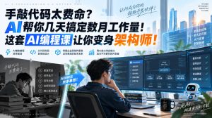 手敲代码太费命？AI帮你几天搞定数月工作量！这套AI编程课让你变身架构师！【原创双语字幕】-网赚36计