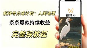 视频号新玩法之AI动漫画风励志视频，不用会画画、不用拍摄，持续化收益，详细拆解-网赚36计